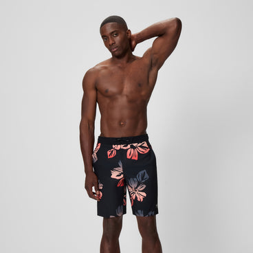 Men's Print Bondi Swim Shorts Black/Peach