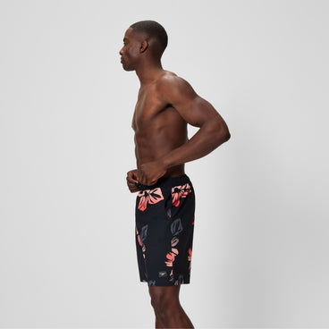Men's Print Bondi Swim Shorts Black/Peach