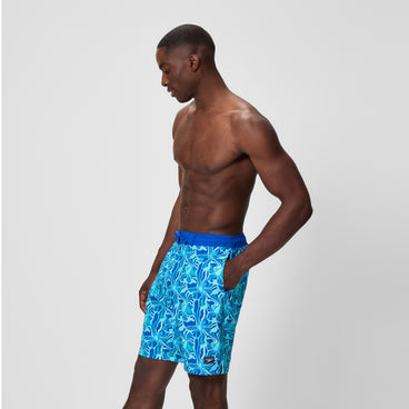 Men's Print Bondi Swim Shorts Deep Blue