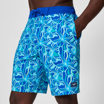 Men's Print Bondi Swim Shorts Deep Blue