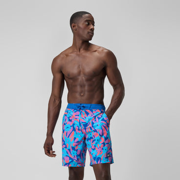 Men's Printed Bondi Swim Shorts Blue/Pink