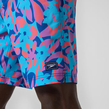 Men's Printed Bondi Swim Shorts Blue/Pink