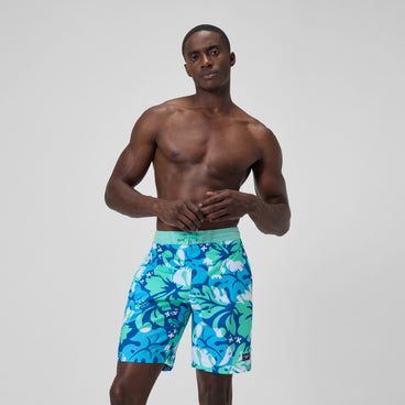 Men's Printed Bondi Swim Shorts Turquoise/Blue