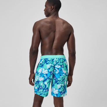Men's Printed Bondi Swim Shorts Turquoise/Blue