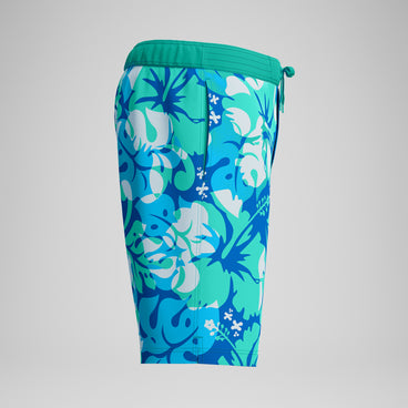 Men's Printed Bondi Swim Shorts Turquoise/Blue