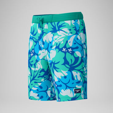Men's Printed Bondi Swim Shorts Turquoise/Blue