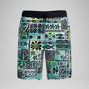 Men's Printed Bondi Swim Shorts Black/White