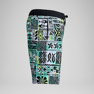 Men's Printed Bondi Swim Shorts Black/White