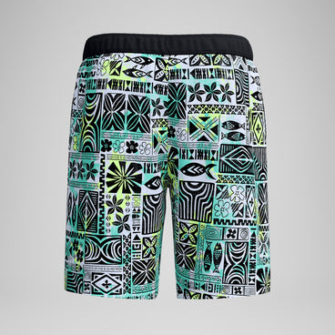 Men's Printed Bondi Swim Shorts Black/White
