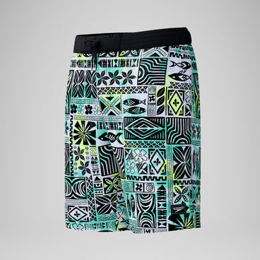 Men's Printed Bondi Swim Shorts Black/White