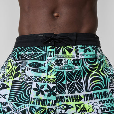 Men's Printed Bondi Swim Shorts Black/White