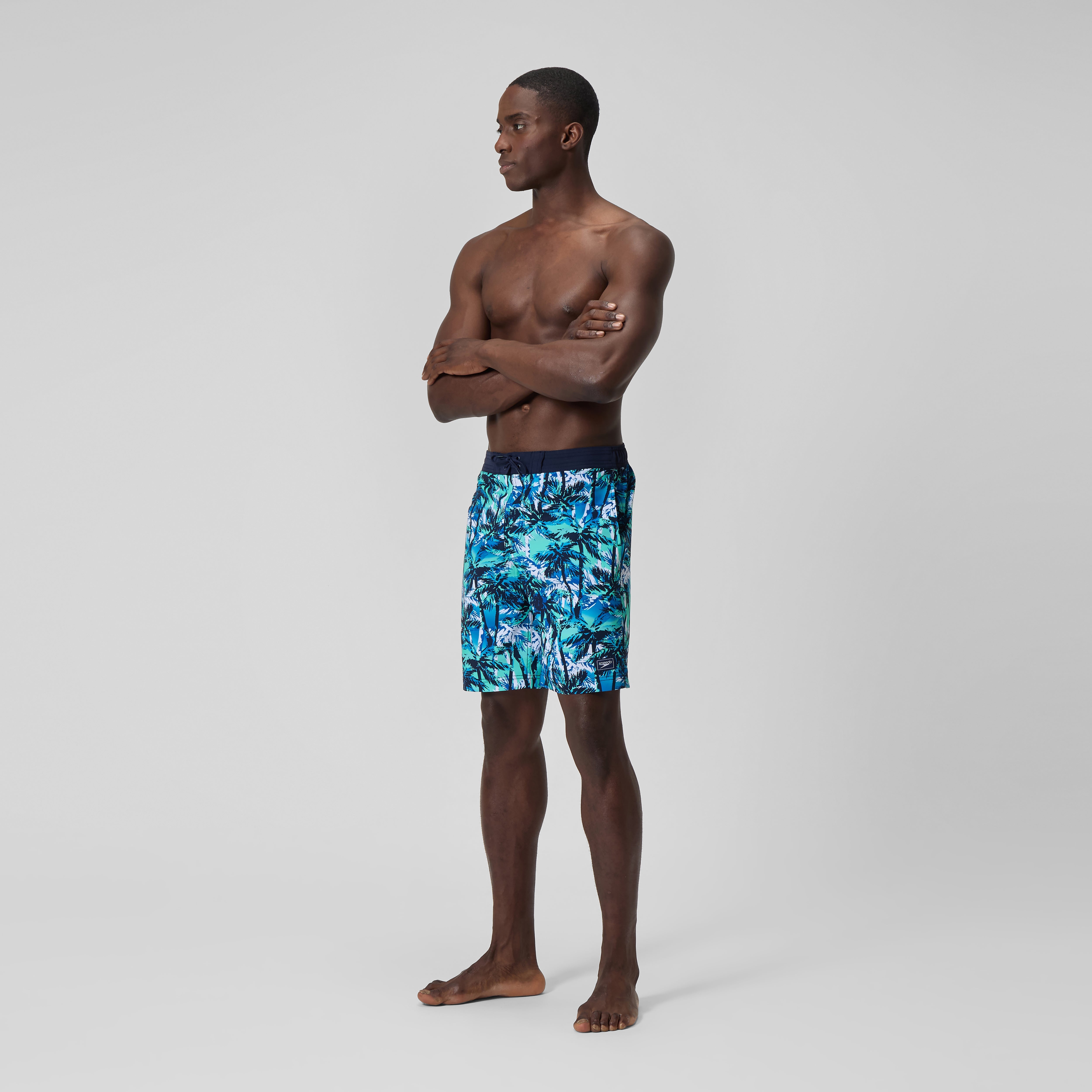 Men's Printed Bondi Swim Shorts Blue | Speedo