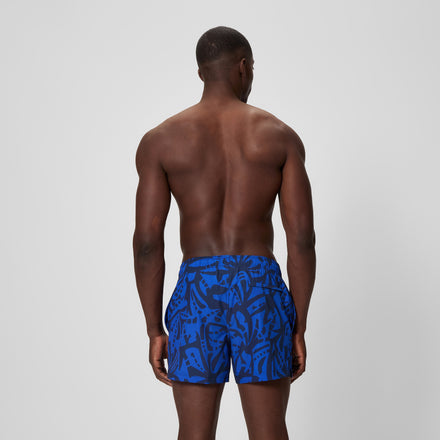 Men's Redondo Edge Printed Swim Shorts Navy/Blue