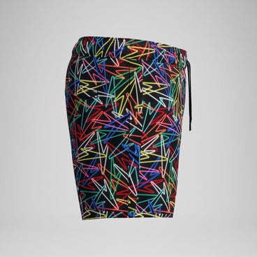 Men's Print Redondo Edge Swim Shorts Black/Red