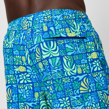 Men's Print Redondo Edge Swim Shorts Blue/Blue