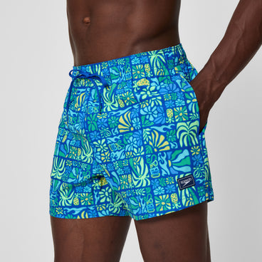 Men's Print Redondo Edge Swim Shorts Blue/Blue