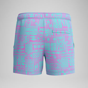 Men's Print Redondo Edge Volley Swim Trunks Pink/Green