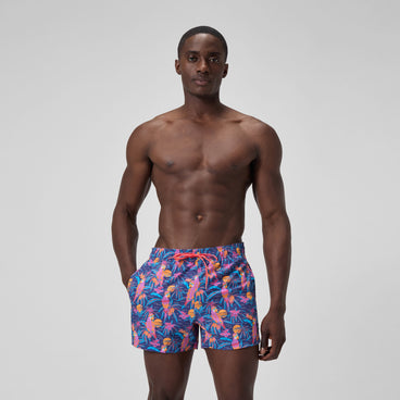 Men's Print Rondo Edge Volley Swim Trunks Blue