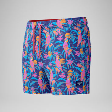 Men's Print Rondo Edge Volley Swim Trunks Blue