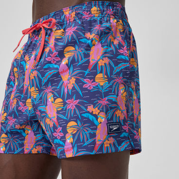 Men's Print Rondo Edge Volley Swim Trunks Blue