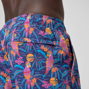 Men's Print Rondo Edge Volley Swim Trunks Blue