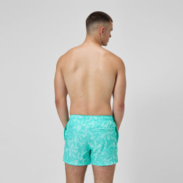Men's Printed Redondo Edge Swim Shorts Turquoise