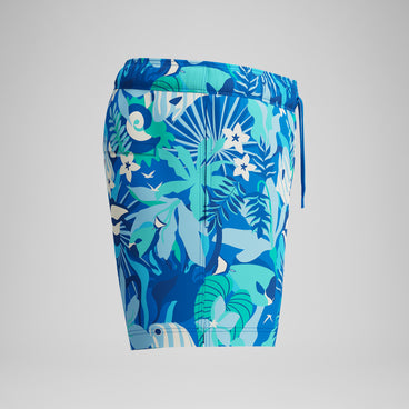 Men's Printed Redondo Edge Swim Shorts Turquoise