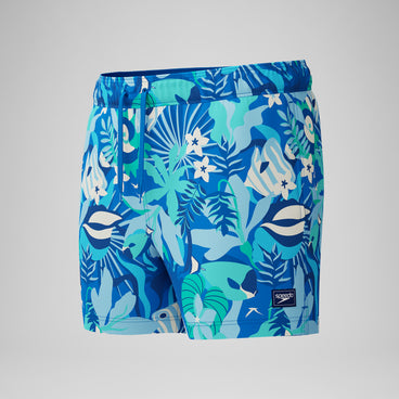 Men's Printed Redondo Edge Swim Shorts Turquoise