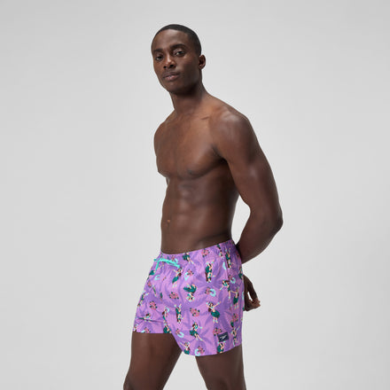 Men's Printed Redondo Edge Swim Shorts Pink