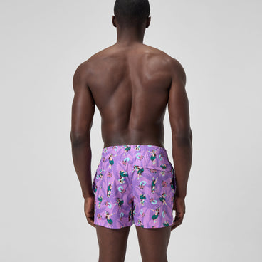 Men's Printed Redondo Edge Swim Shorts Pink