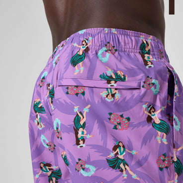 Men's Printed Redondo Edge Swim Shorts Pink