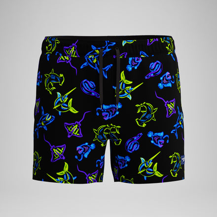 Men's Redondo Edge Printed Swim Trunks Navy