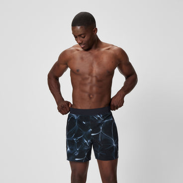 Men's Print Lookout Swim Shorts Black/Grey