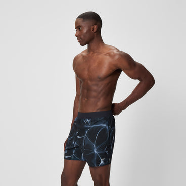 Men's Print Lookout Swim Shorts Black/Grey