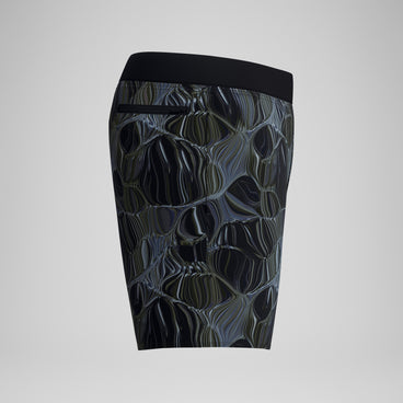 Men's Print Volley Swim Trunks Black/Gray