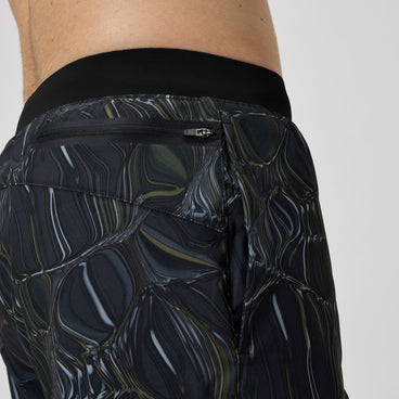 Men's Print Volley Swim Trunks Black/Gray
