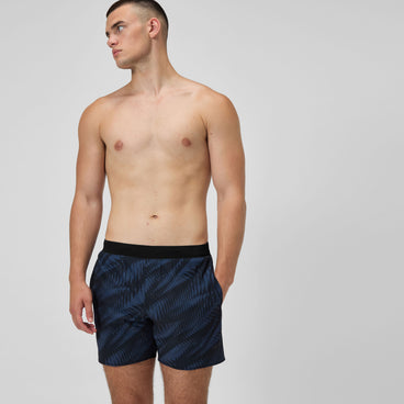 Men's Print Volley Swim Trunks Black/Gray