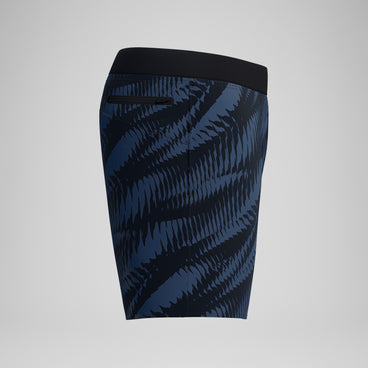 Men's Print Volley Swim Trunks Black/Gray