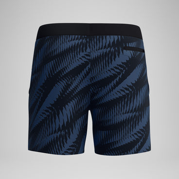 Men's Print Volley Swim Trunks Black/Gray