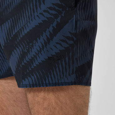 Men's Print Volley Swim Trunks Black/Gray