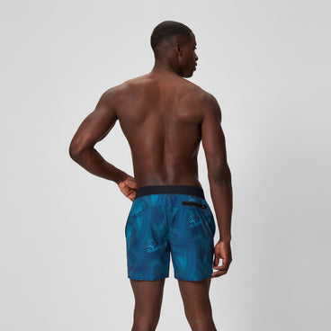 Men's Print Lookout Swim Shorts Black/Navy