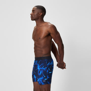 Men's Print Lookout Swim Shorts Black/Blue