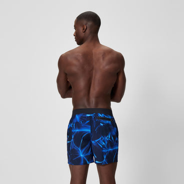 Men's Print Lookout Swim Shorts Black/Blue