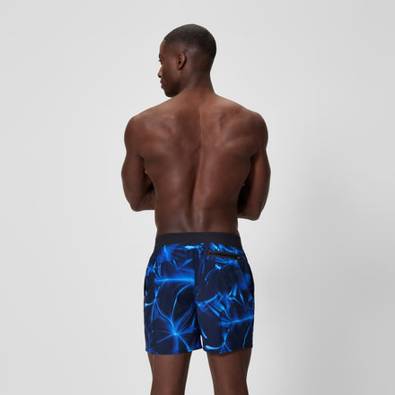 Men's Print Lookout Swim Shorts Black/Blue