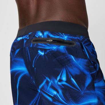 Men's Print Lookout Swim Shorts Black/Blue