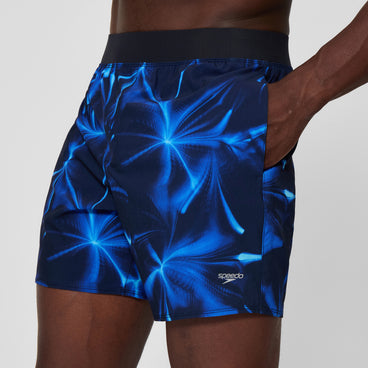 Men's Print Lookout Swim Shorts Black/Blue