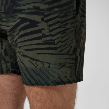 Men's Print Volley Swim Trunks Green