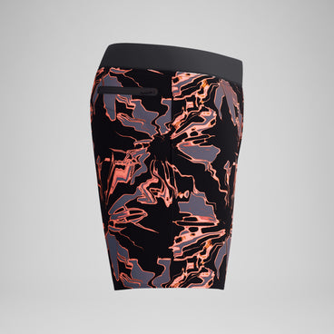 Men's Lookout Printed Swim Shorts Black/Orange