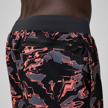 Men's Lookout Printed Swim Shorts Black/Orange
