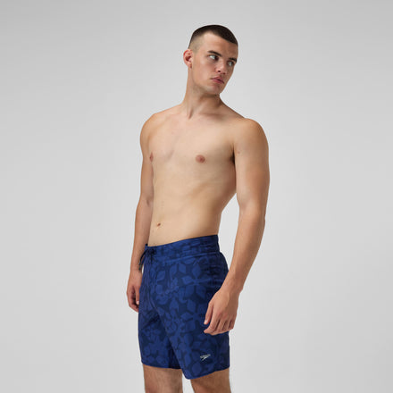 Men's Lookout Printed Swim Shorts Navy